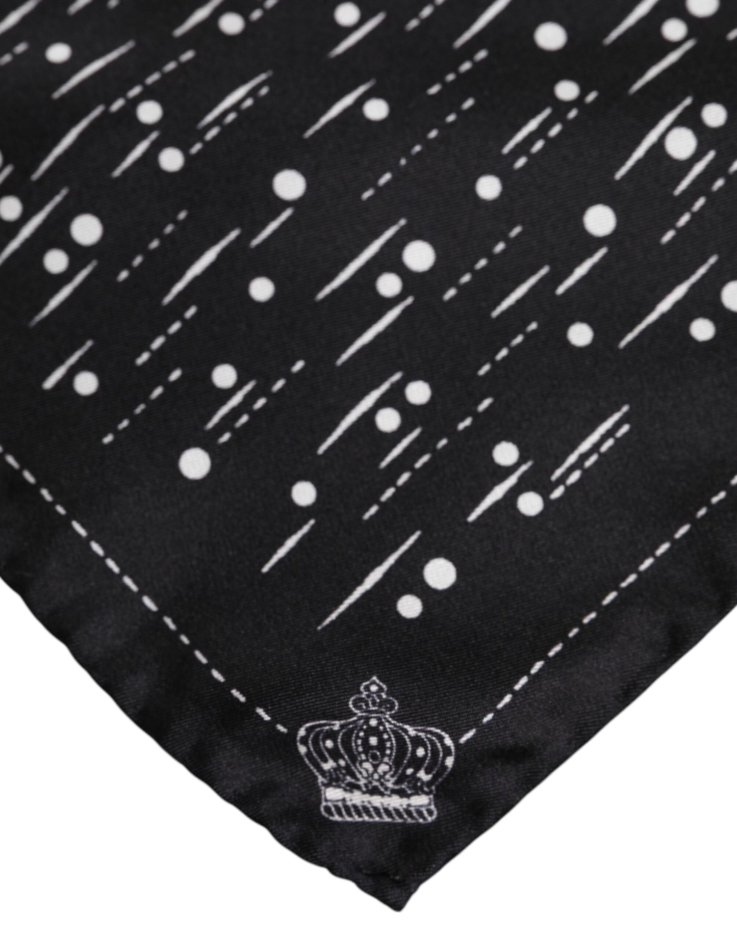 Foulard carré imprimé noir et blanc pour homme