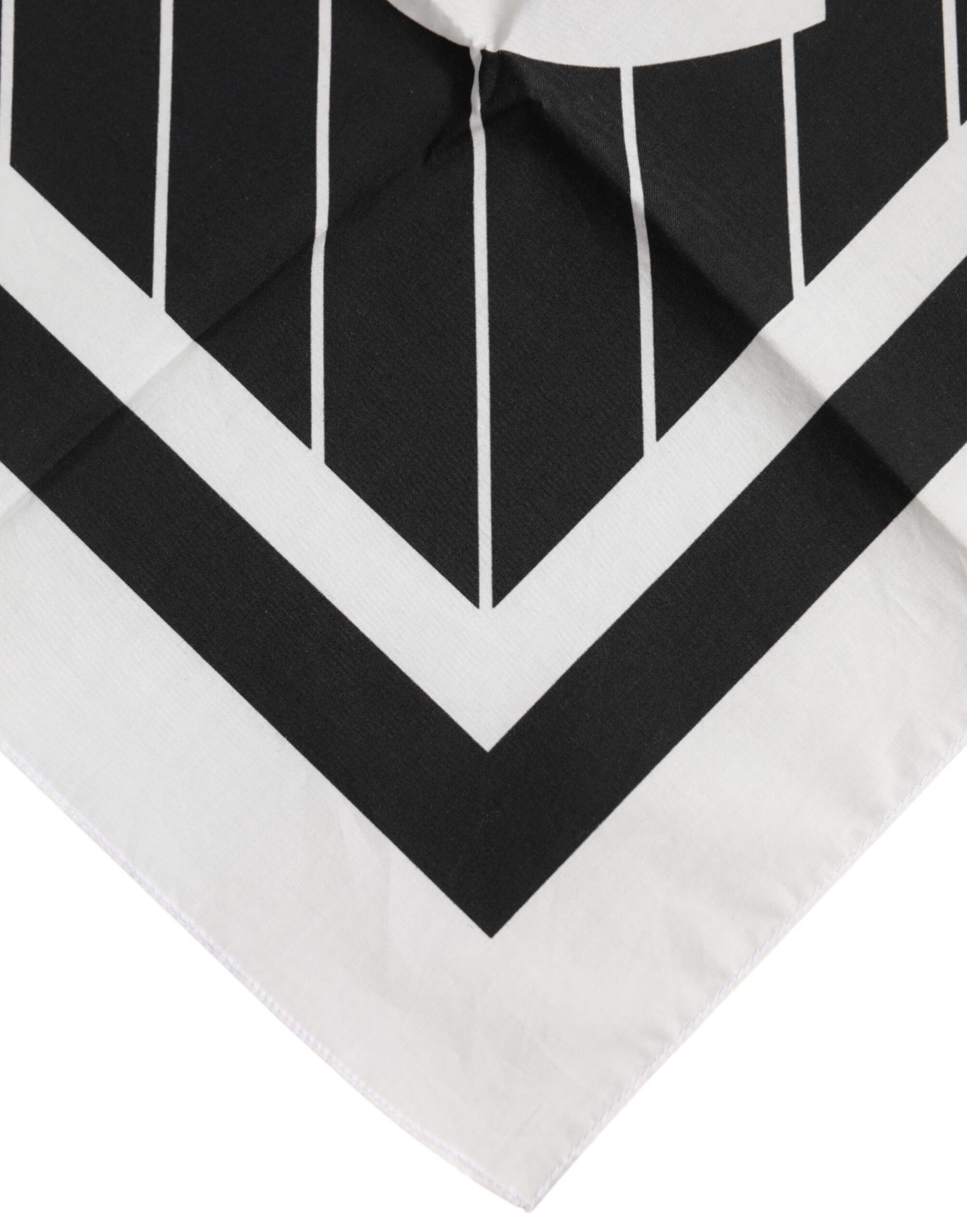 Foulard carré noir et blanc avec logo DG pour homme