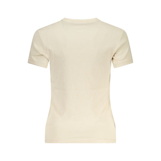 Beige Cotton Tops & T-Shirt