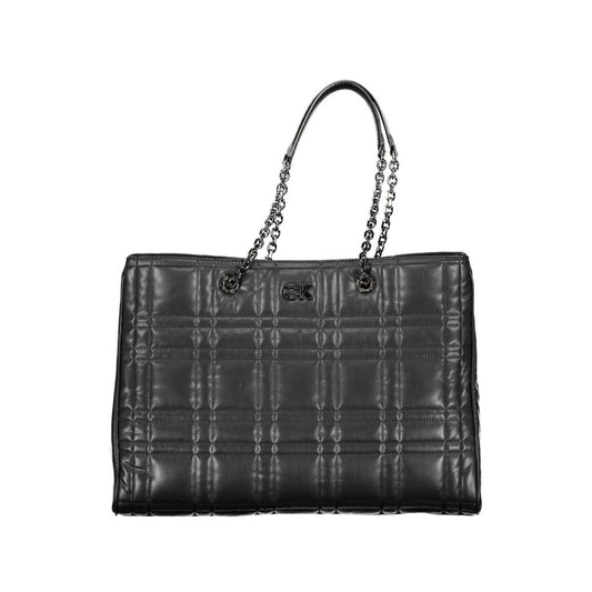 Sac à main en polyester noir