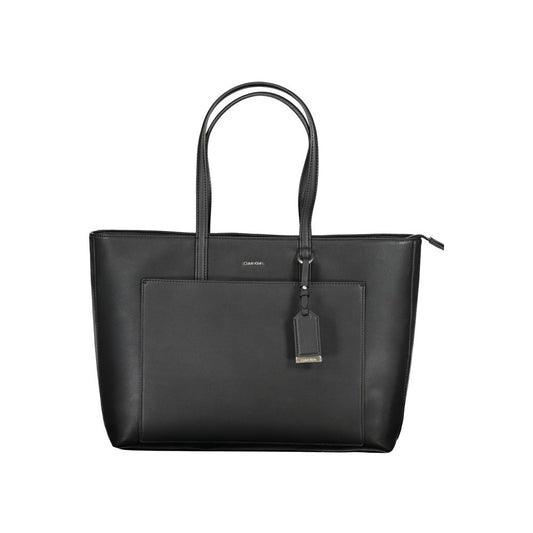 Sac à main en polyester noir