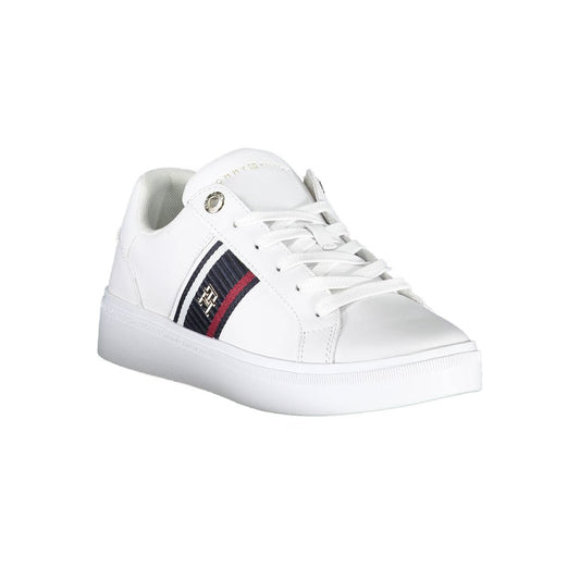 White Polyester Sneaker