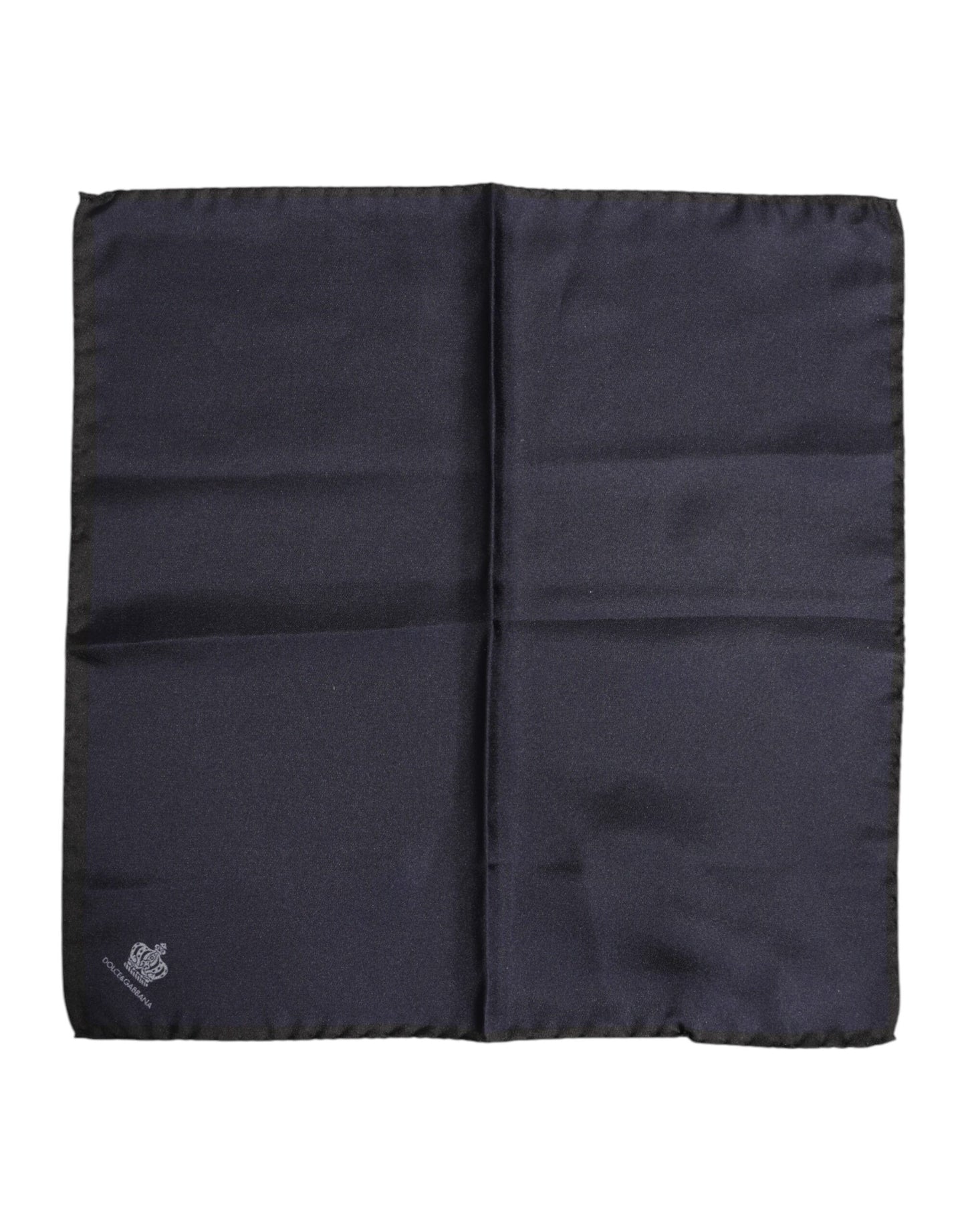 Pañuelo cuadrado de seda azul DG Crown para hombre