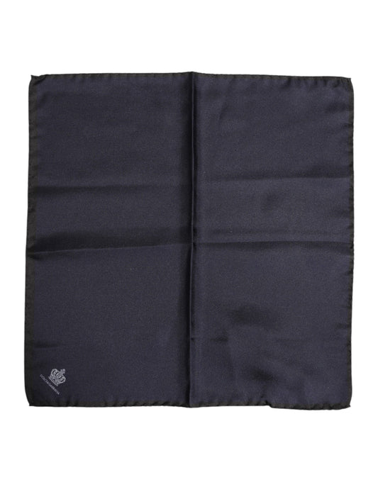 Pañuelo cuadrado de seda azul DG Crown para hombre