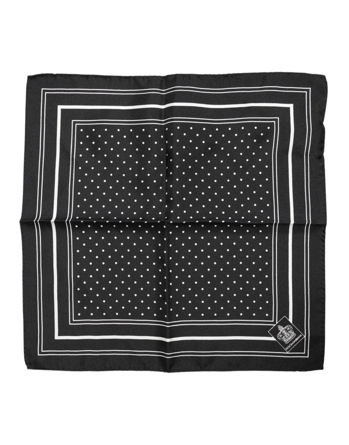 Foulard homme à pois noirs et blancs