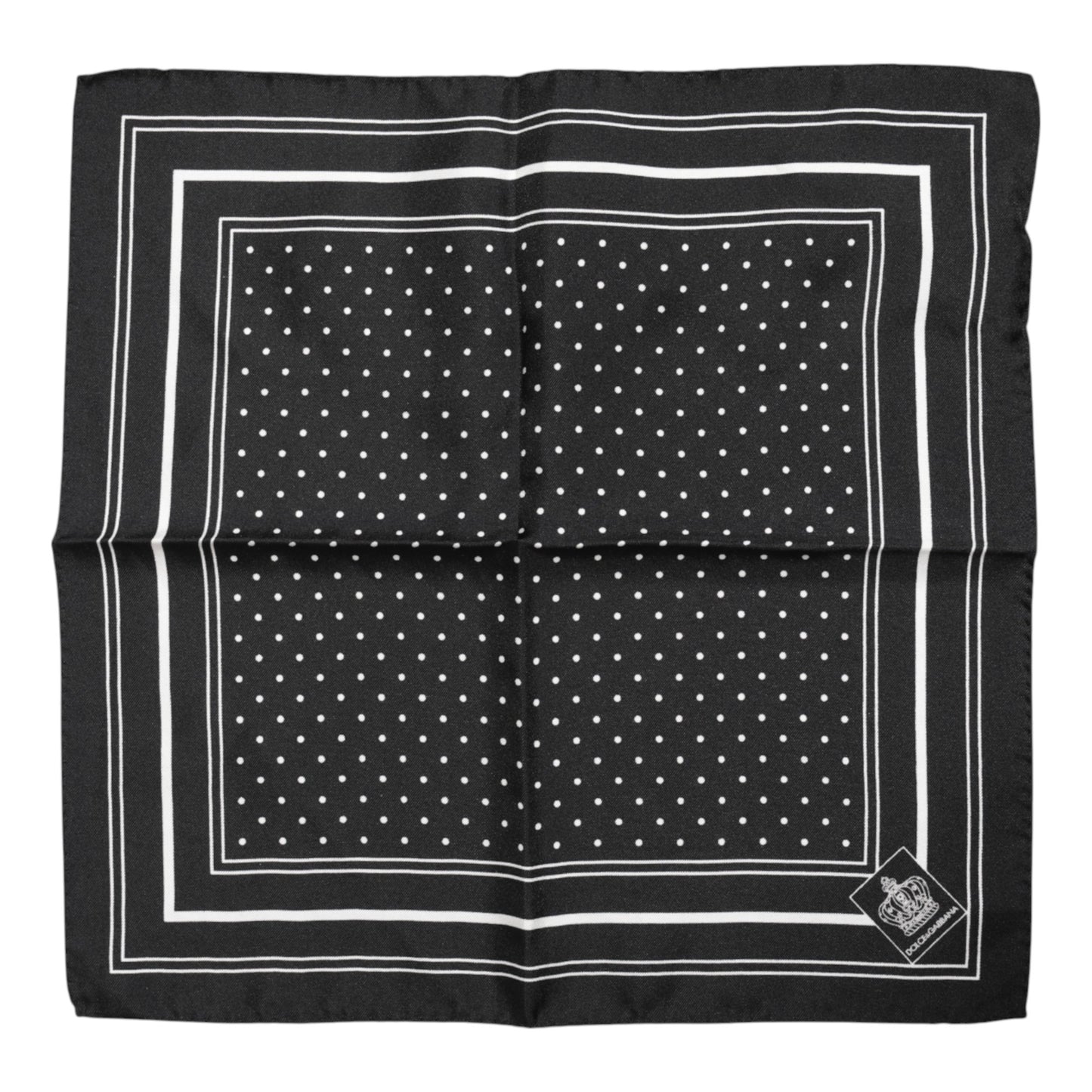 Foulard homme à pois noirs et blancs