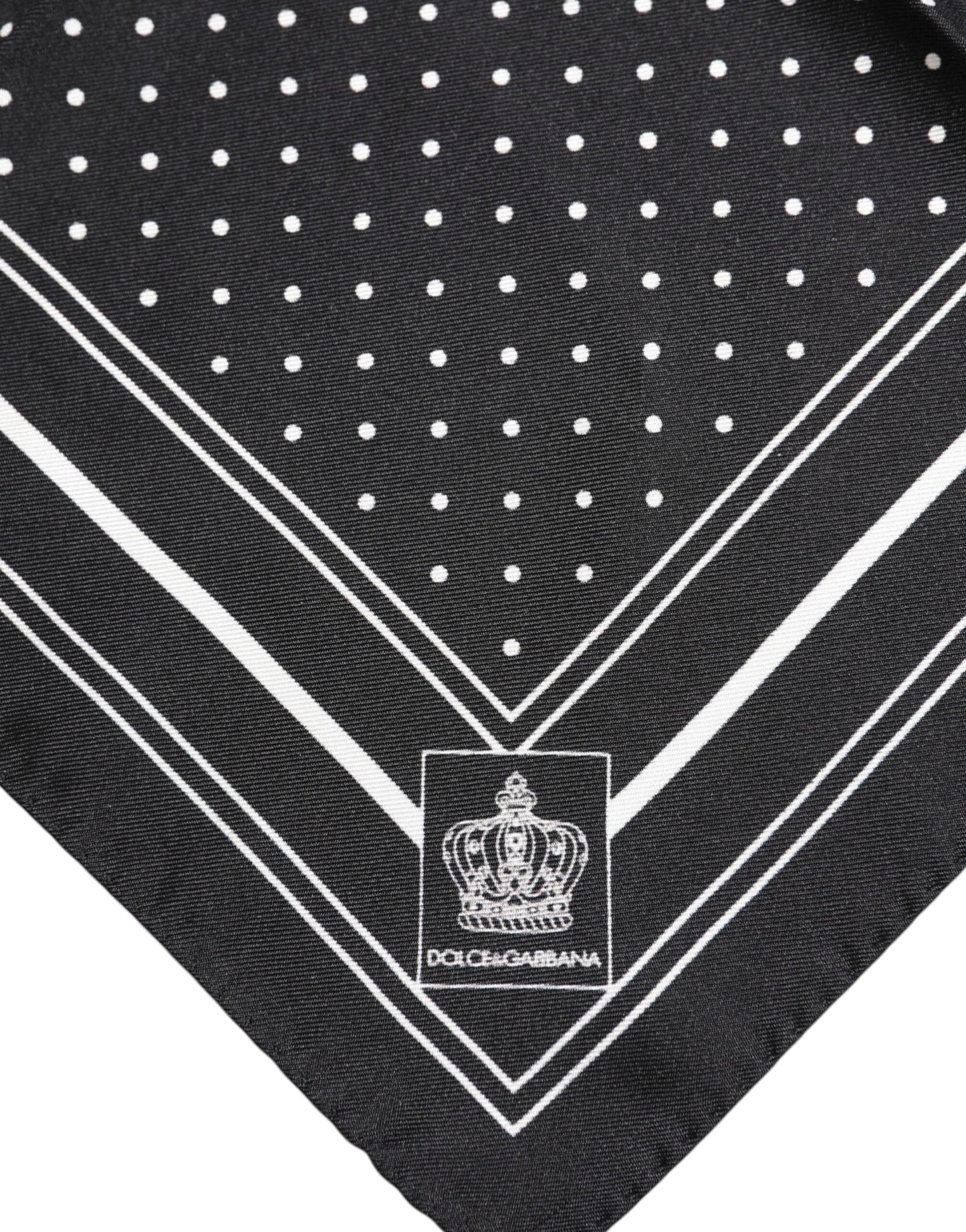 Foulard homme à pois noirs et blancs