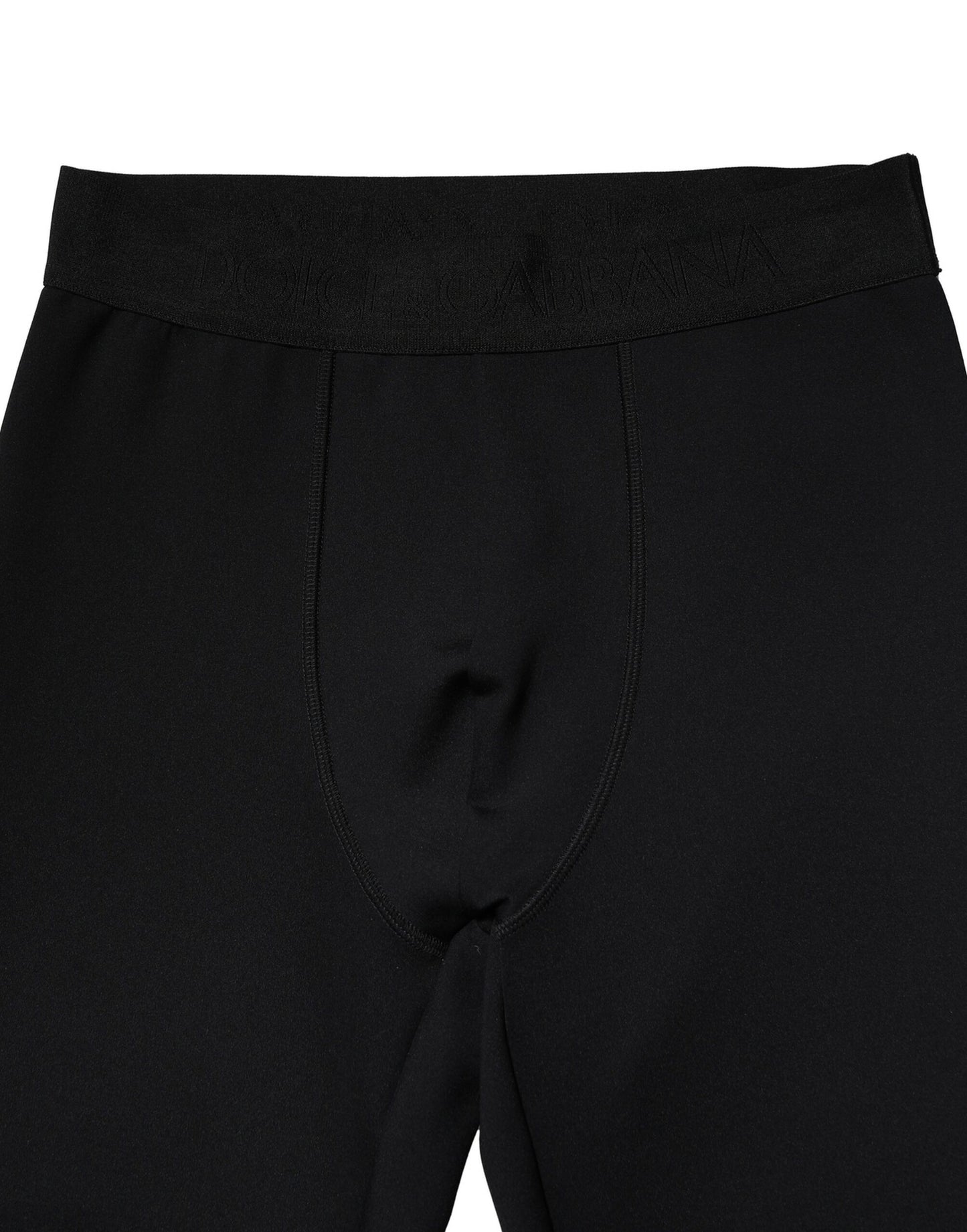 Leggings negros de nailon elástico con logotipo para hombre