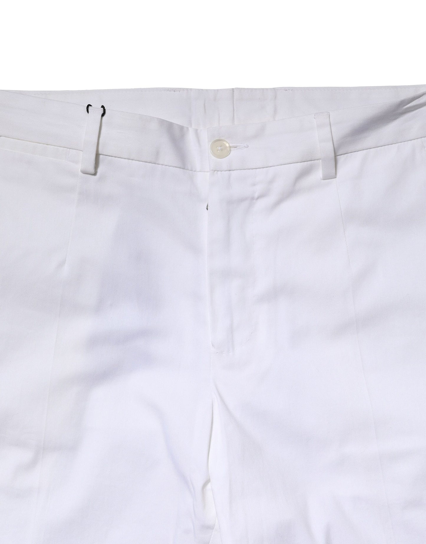 Pantalones rectos de algodón blanco con logo para hombre