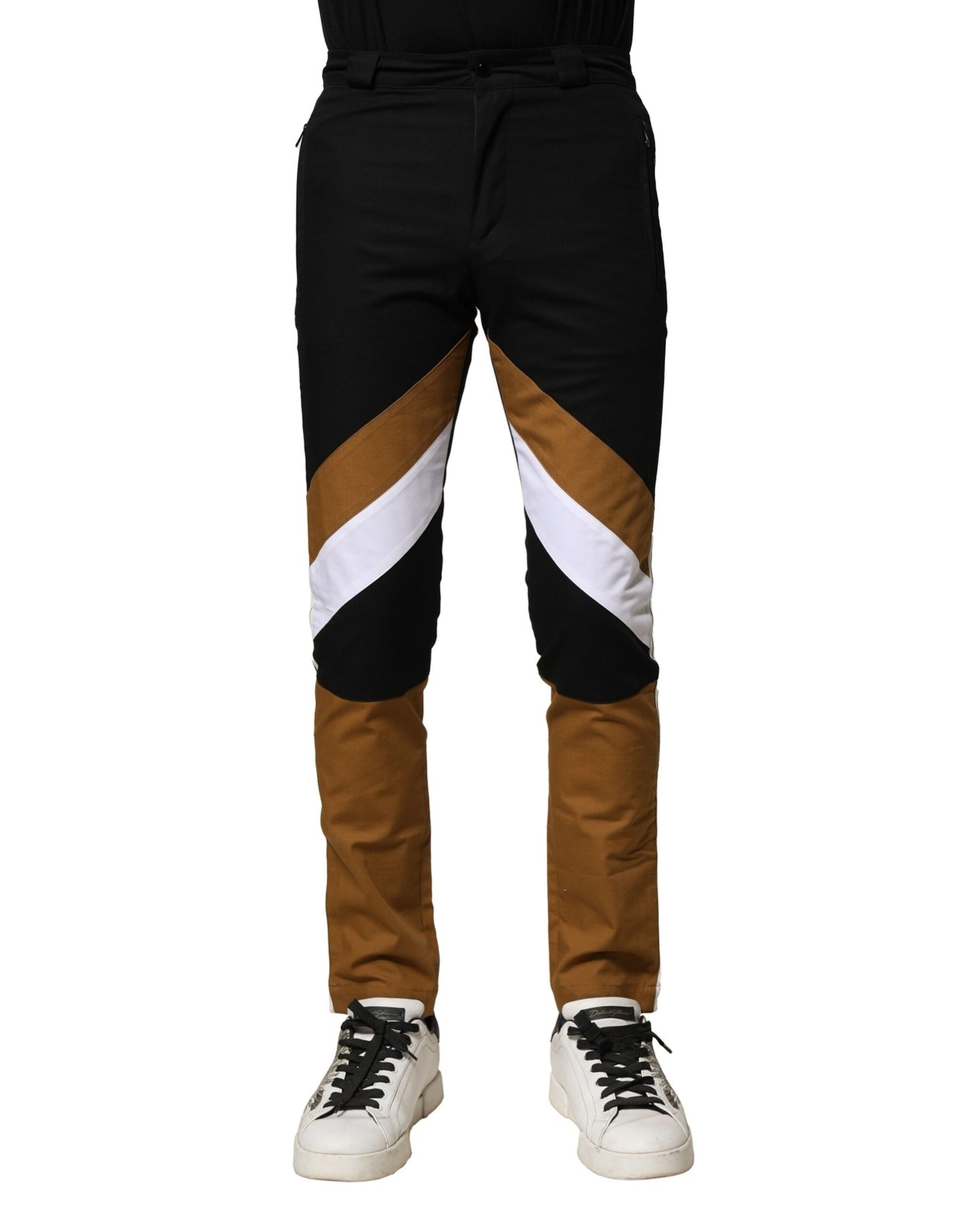 Pantalones ajustados de algodón multicolor para hombre