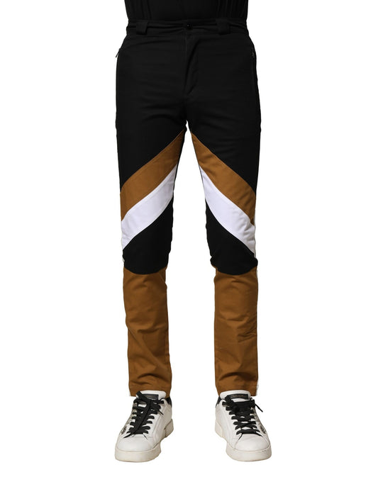 Pantalones ajustados de algodón multicolor para hombre