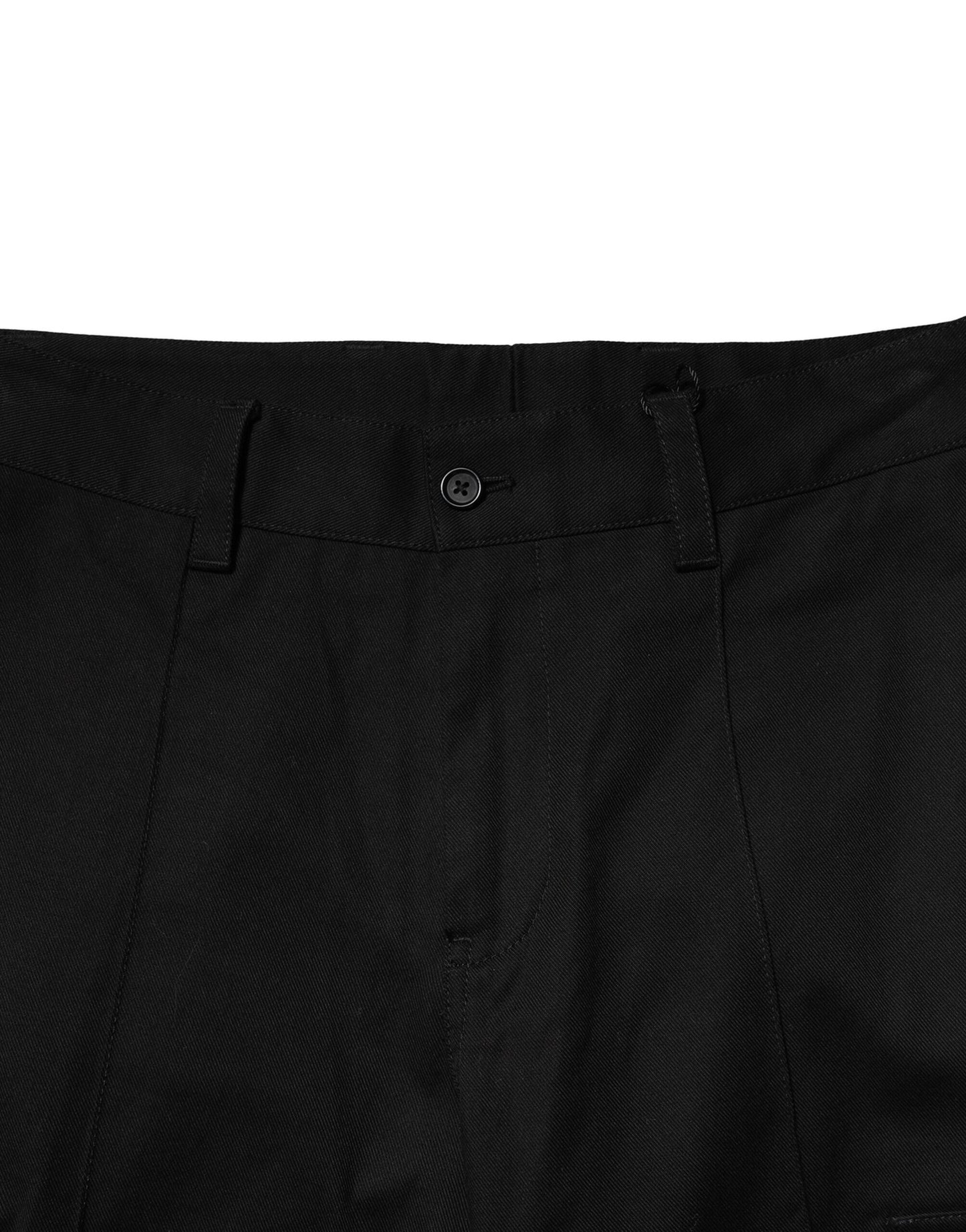 Pantalones cargo negros de algodón para hombre