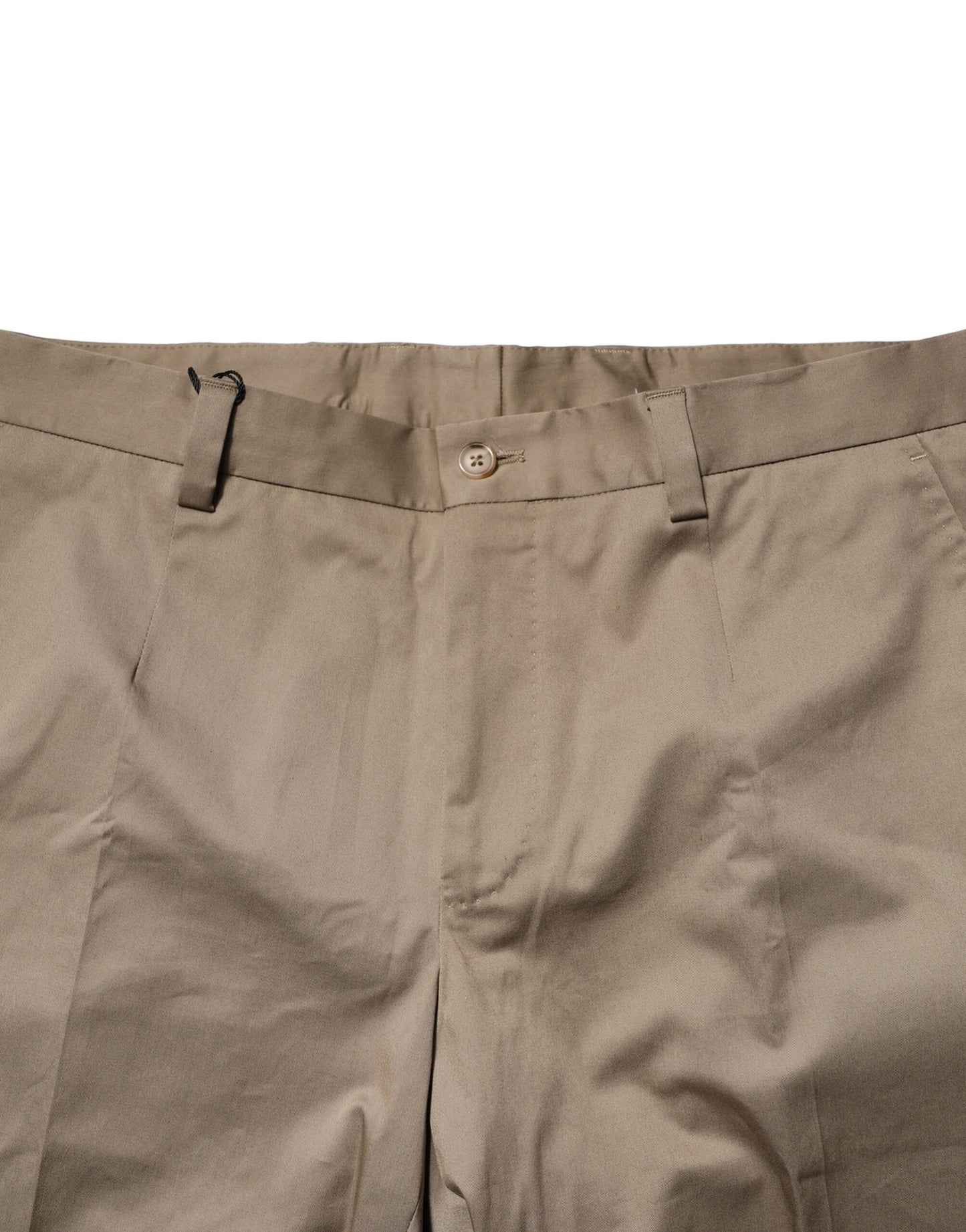 Pantalones formales cónicos de algodón marrón para hombre
