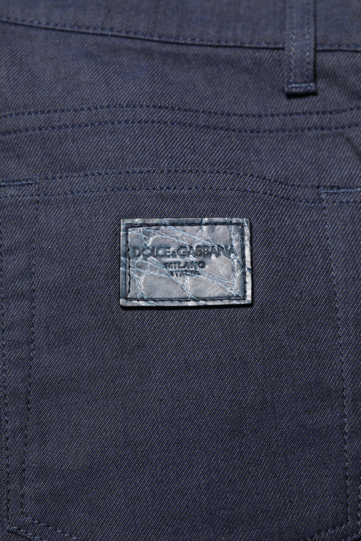 Vaqueros ajustados de algodón azul oscuro