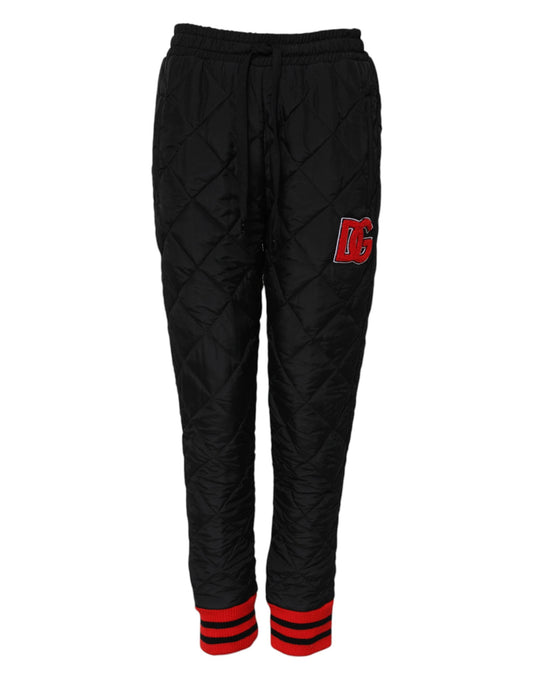 Pantalon de jogging matelassé noir taille moyenne