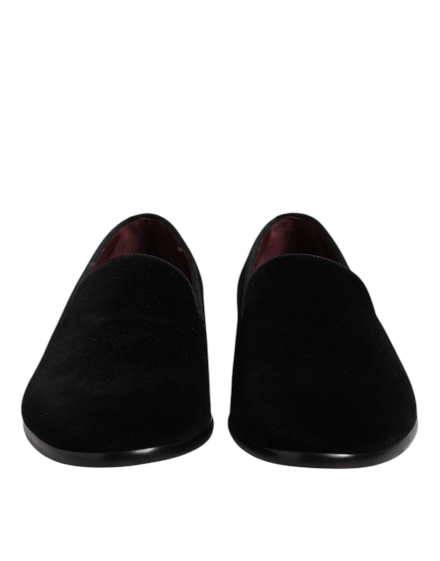 Mocassins à enfiler en velours noir, chaussures habillées