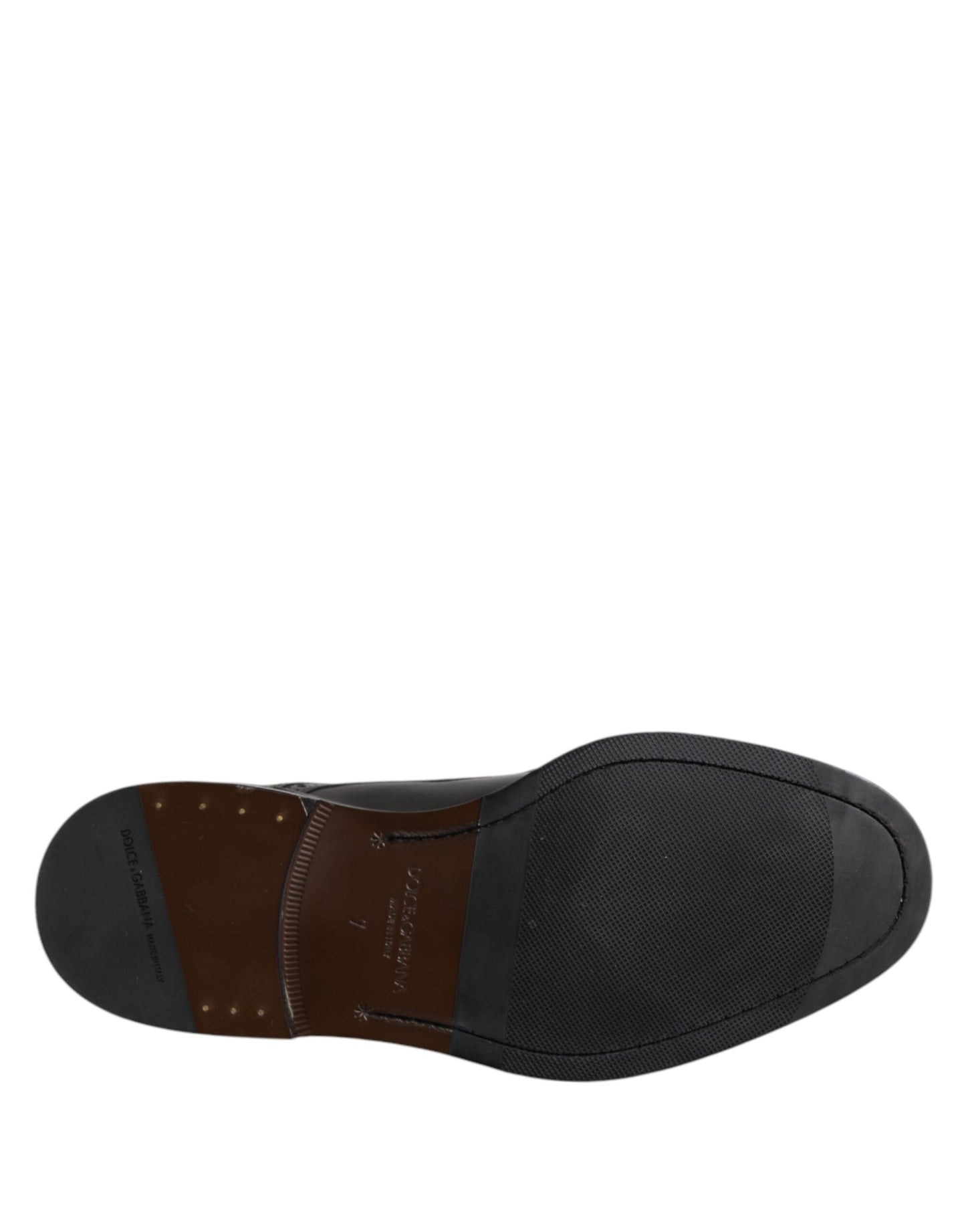 Zapatos formales Derby de cuero negro con punta de ala