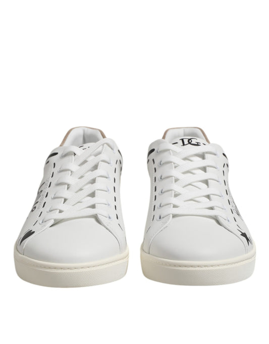 Zapatillas bajas Milano de piel blanca