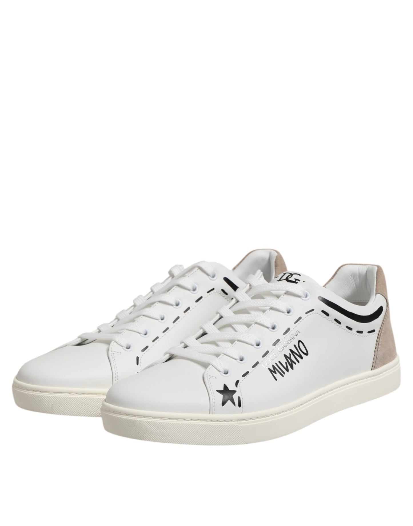 Zapatillas bajas Milano de piel blanca