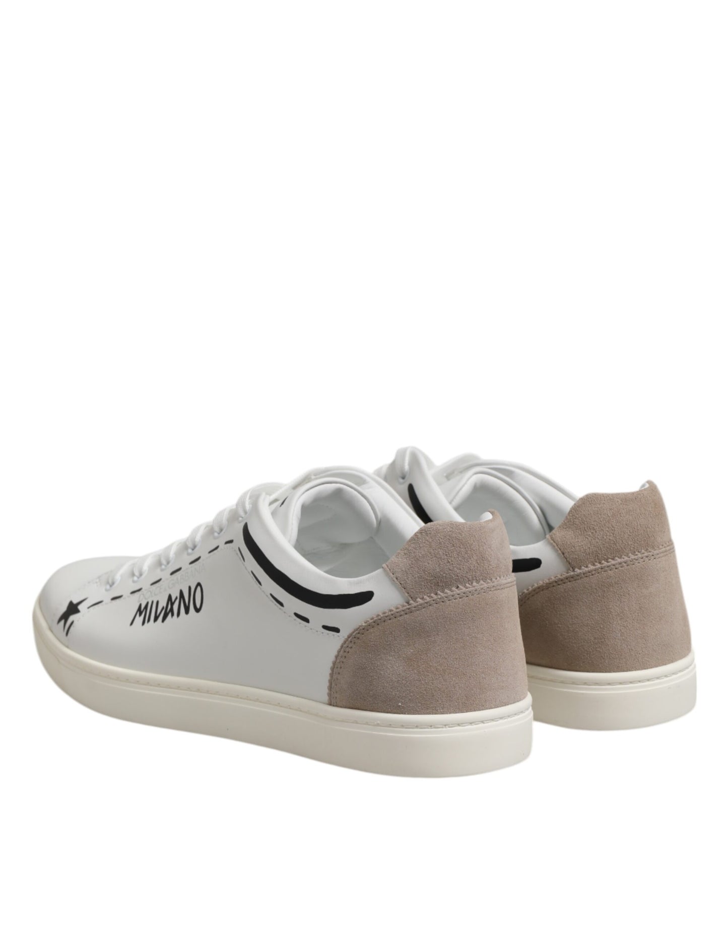 Zapatillas bajas Milano de piel blanca