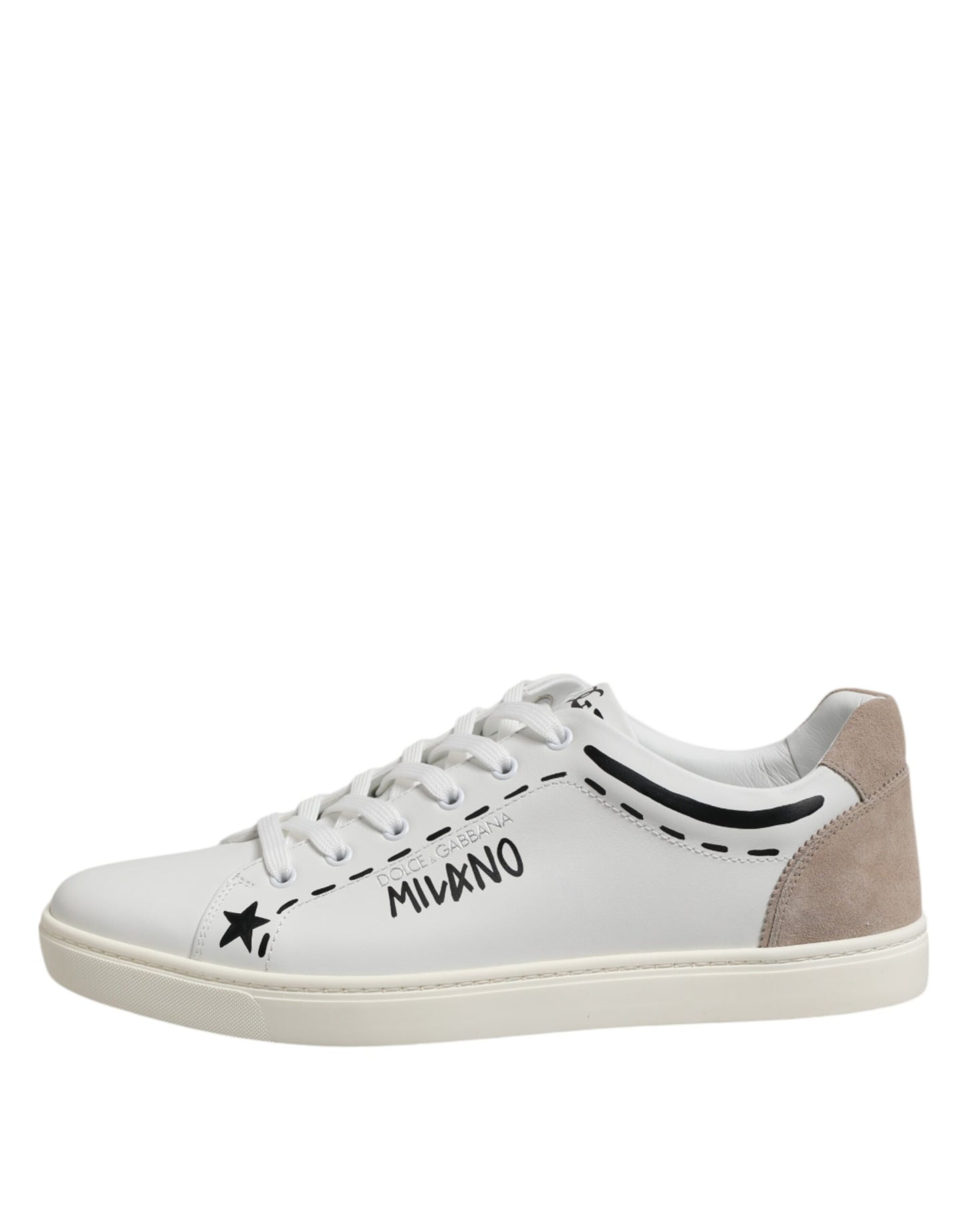 Zapatillas bajas Milano de piel blanca