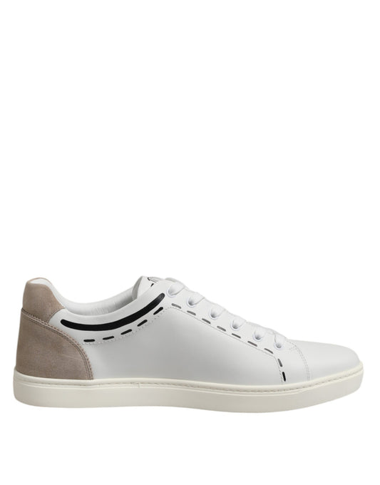 Zapatillas bajas Milano de piel blanca