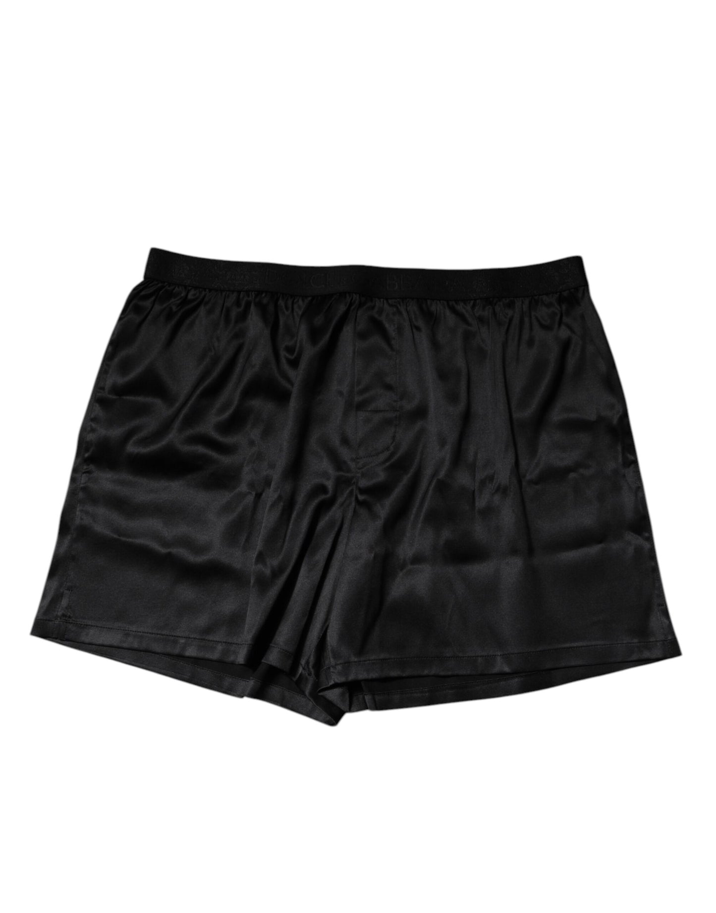 Boxer en soie noire pour homme