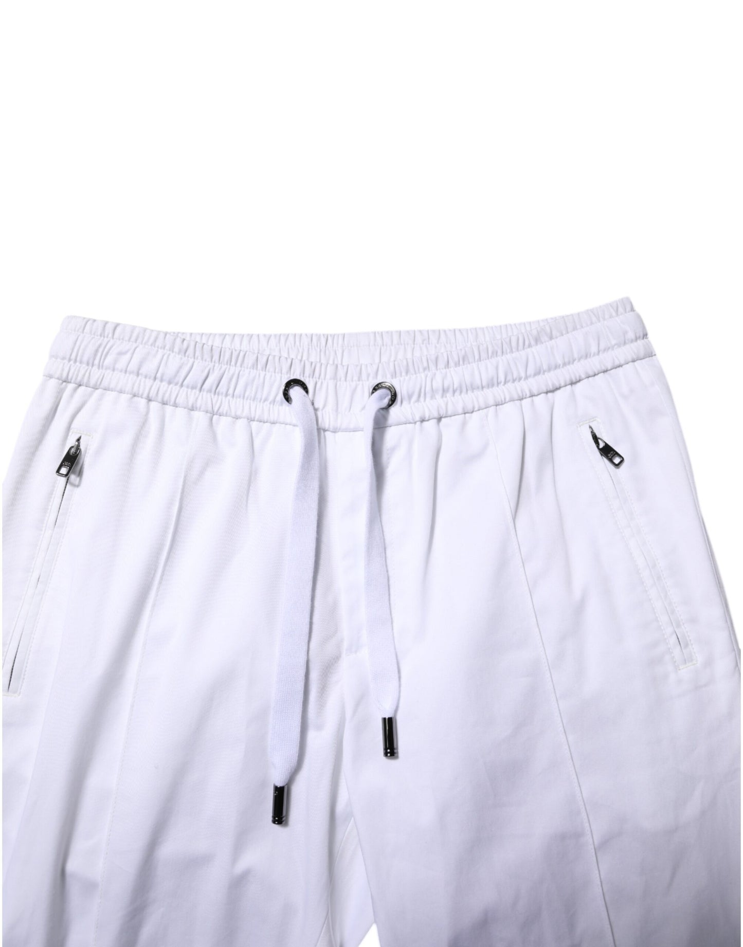 Pantalones deportivos blancos de algodón elástico con logotipo para hombre