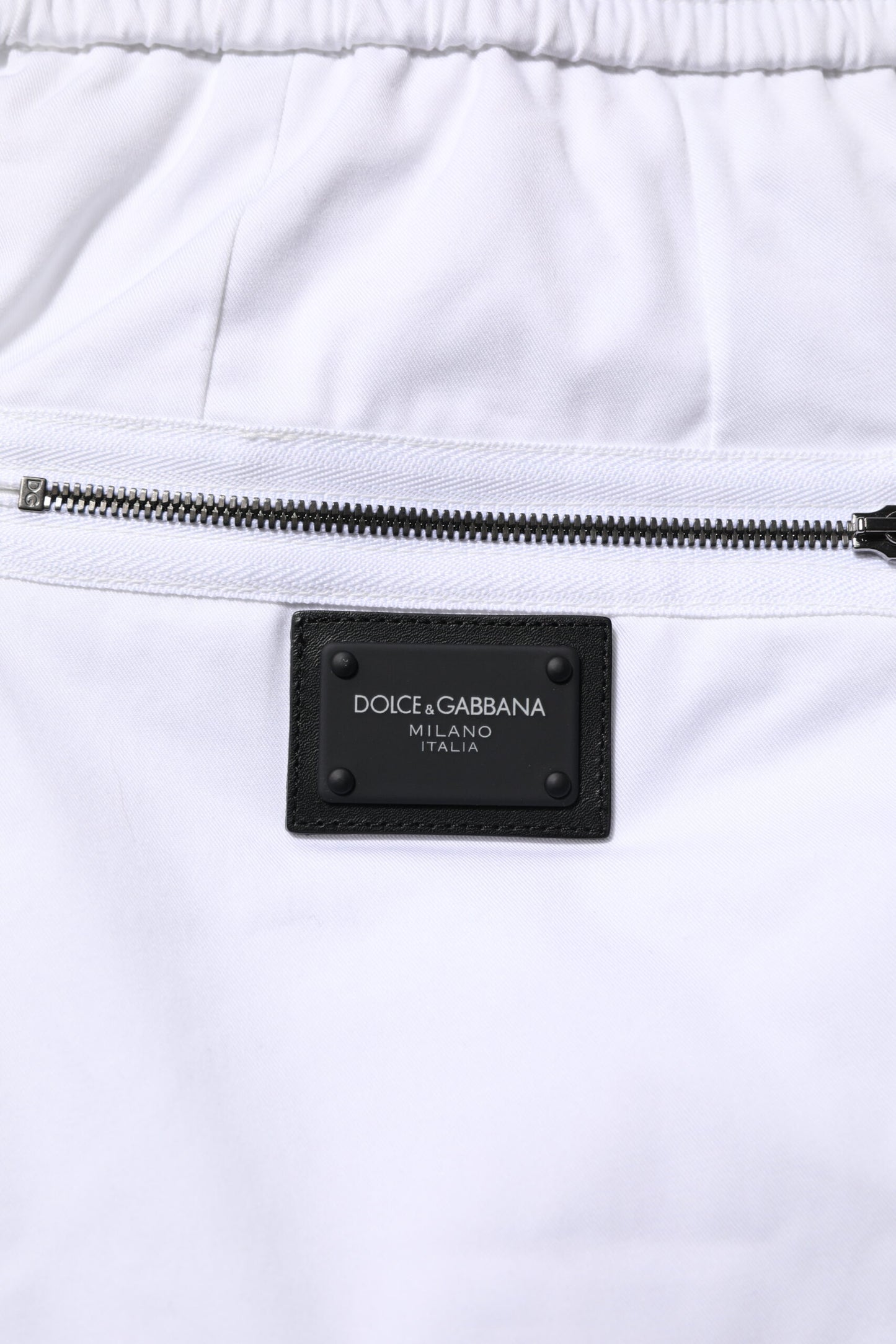 Pantalones deportivos blancos de algodón elástico con logotipo para hombre