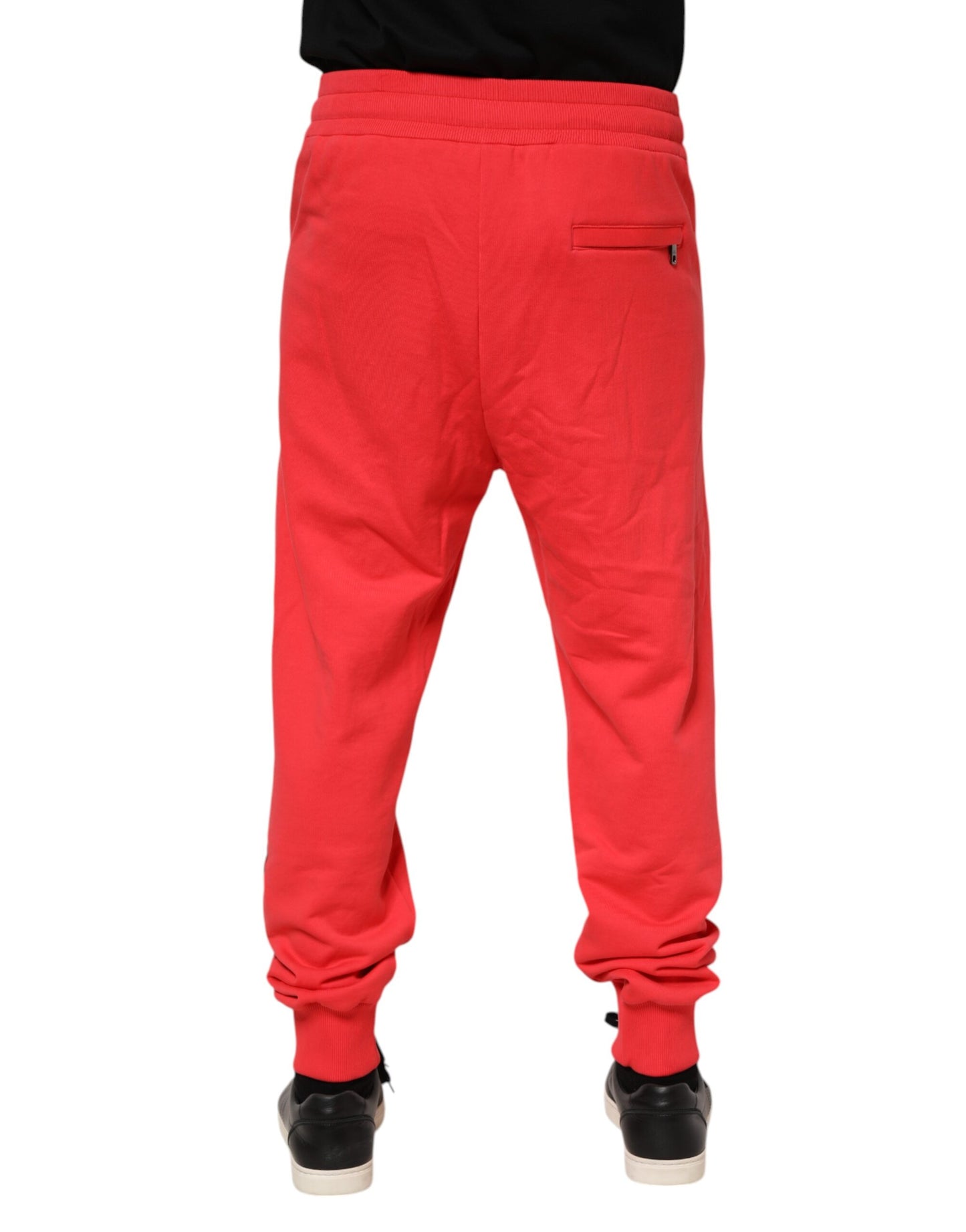 Pantalones deportivos de algodón rojo para hombre