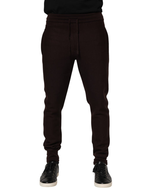 Pantalones deportivos de cachemira marrón para hombre