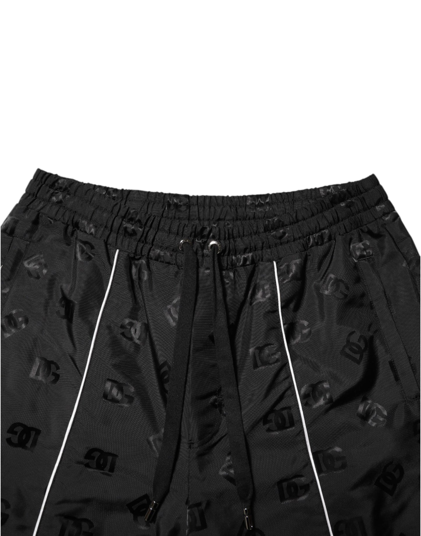 Pantalon de jogging droit en coton noir