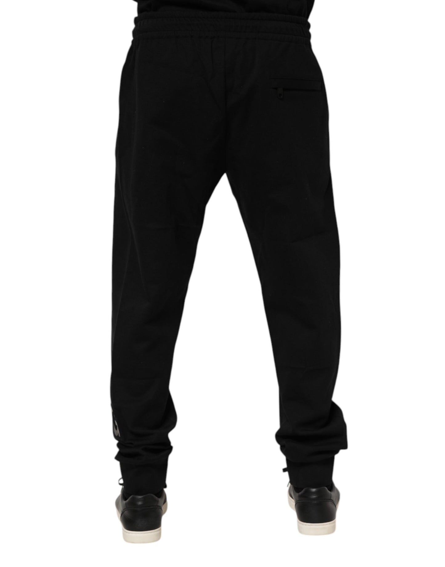 Pantalon de jogging en coton noir pour homme