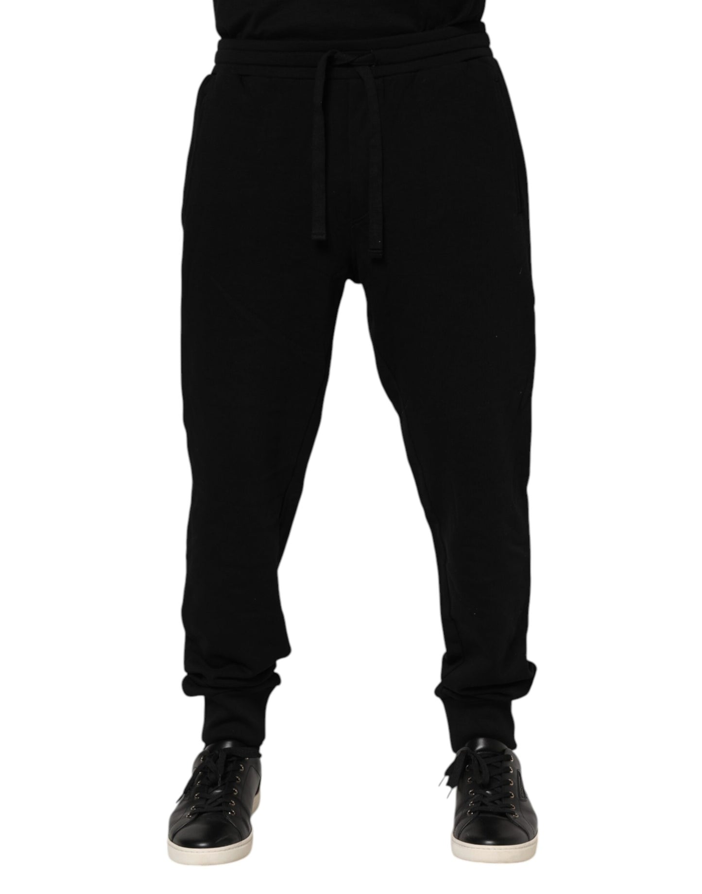 Pantalones deportivos negros de algodón Crown Jogger