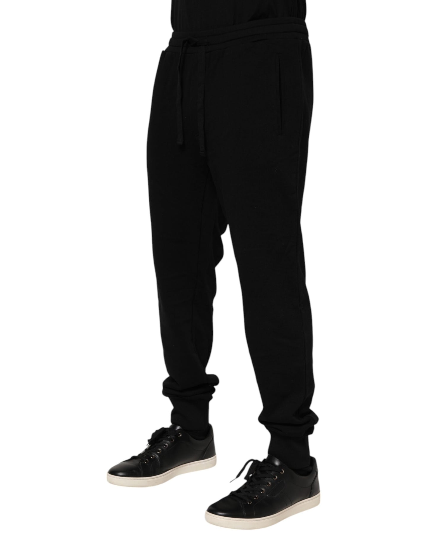 Pantalones deportivos negros de algodón Crown Jogger