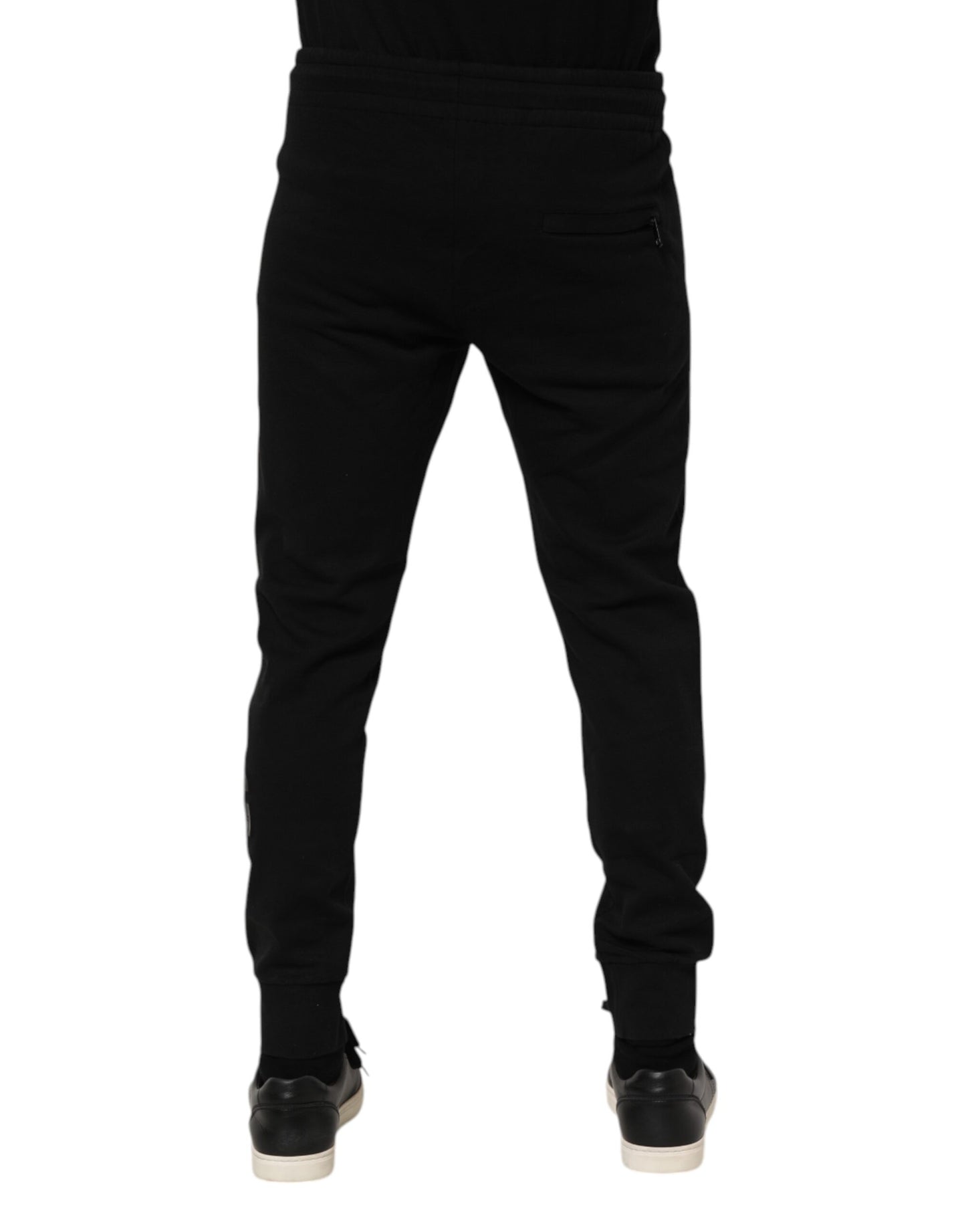 Pantalon de jogging en coton noir pour homme