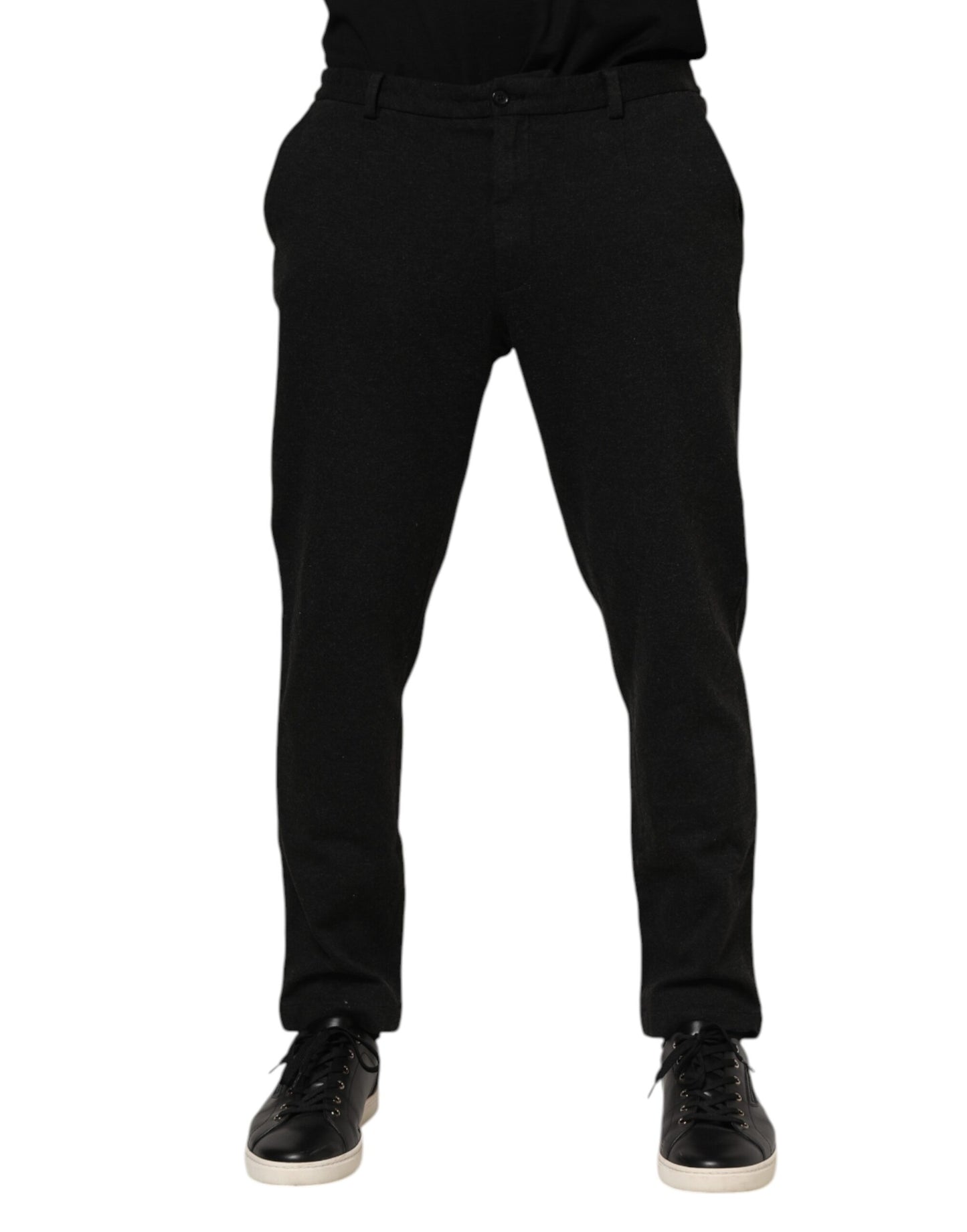 Pantalon habillé en viscose gris foncé pour homme