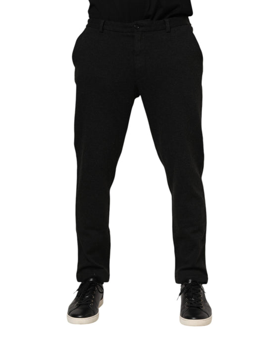 Pantalon habillé en viscose gris foncé pour homme