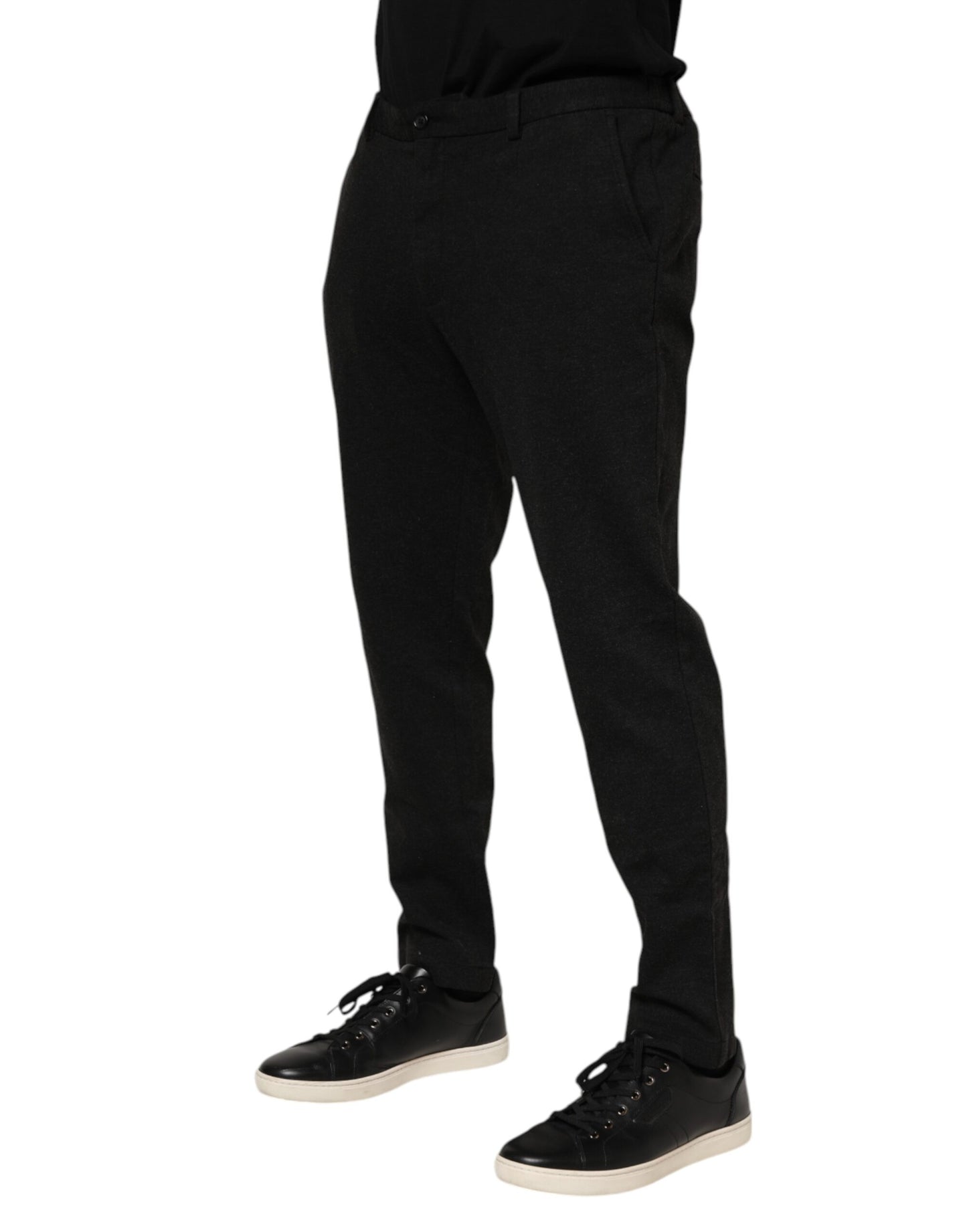 Pantalon habillé en viscose gris foncé pour homme