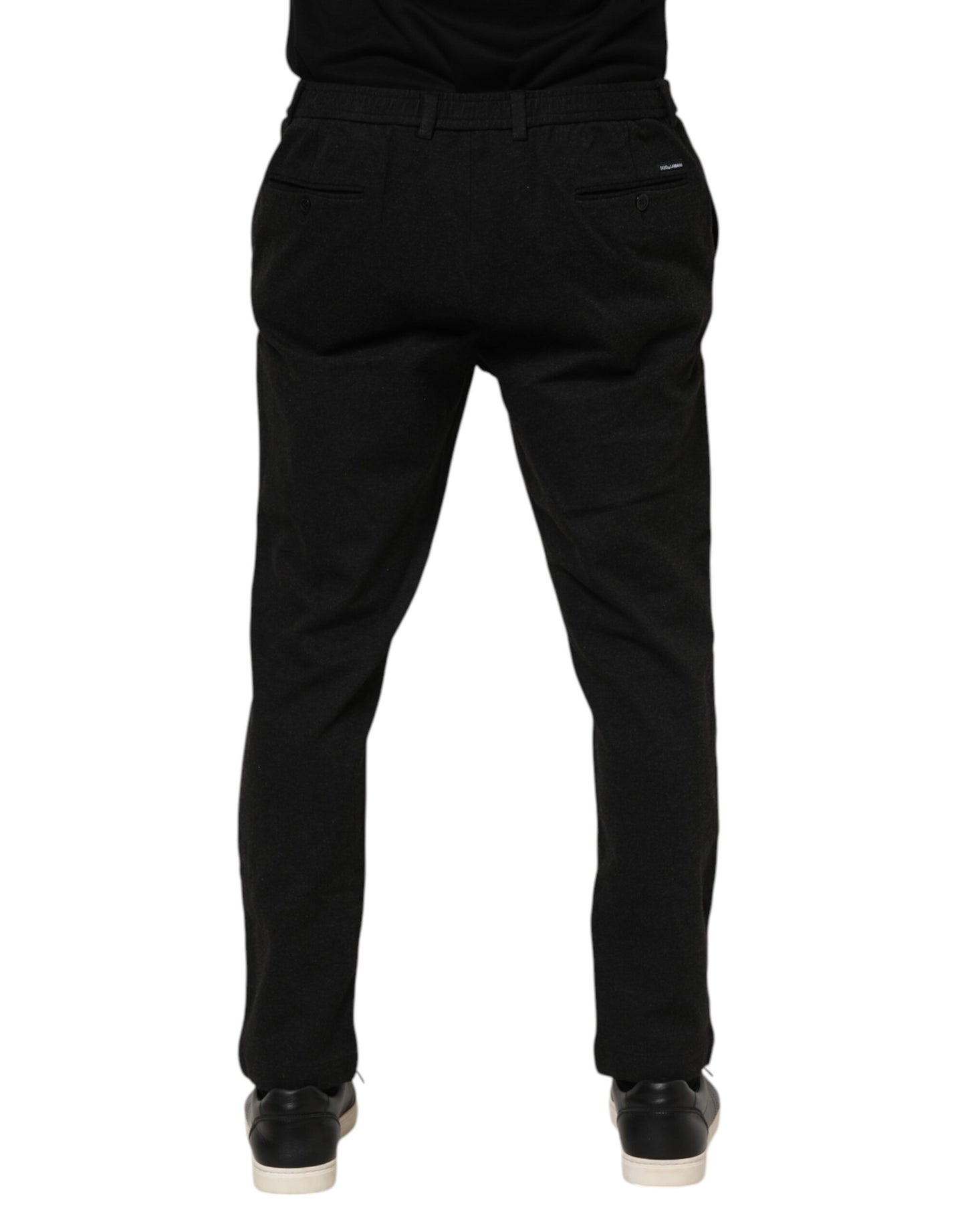 Pantalon habillé en viscose gris foncé pour homme