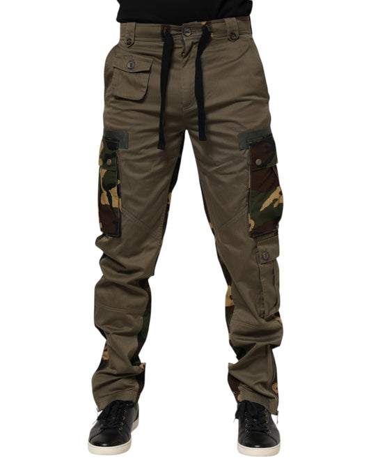 Pantalones cargo de camuflaje de algodón marrón