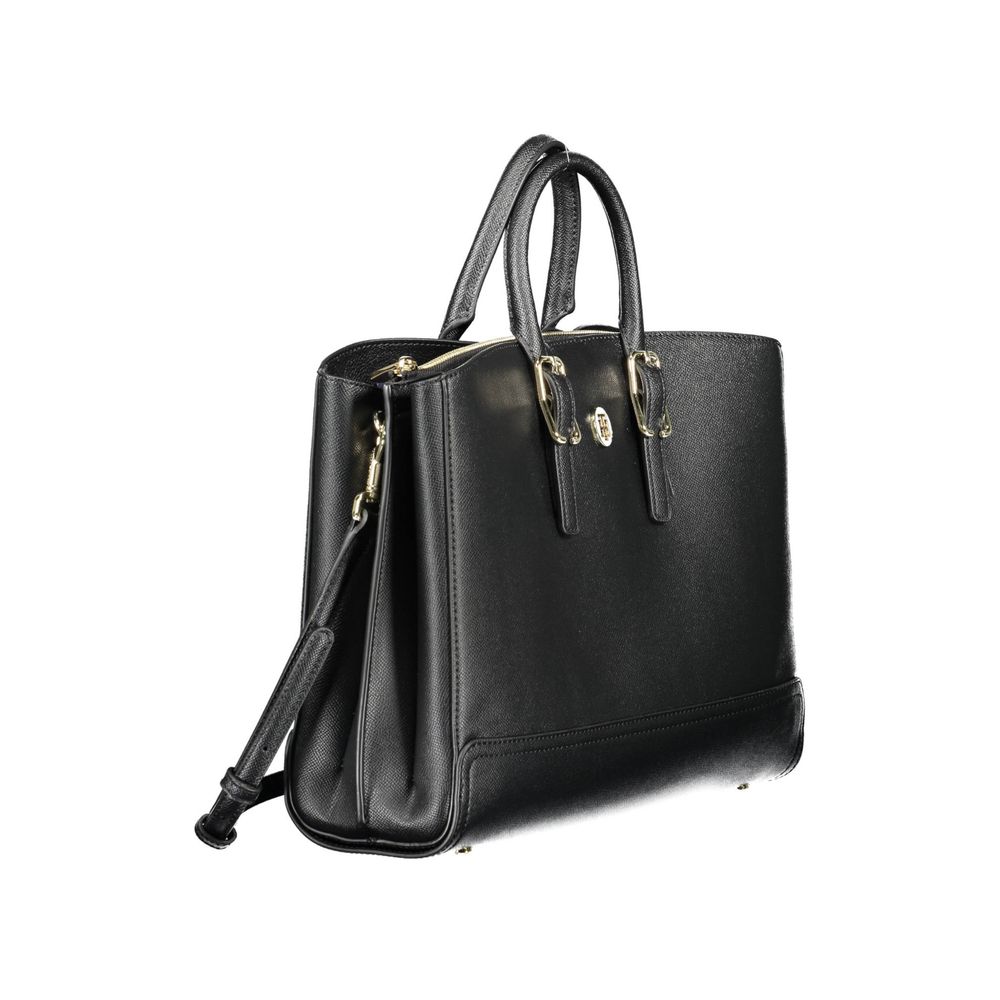 Sac à main en polyéthylène noir