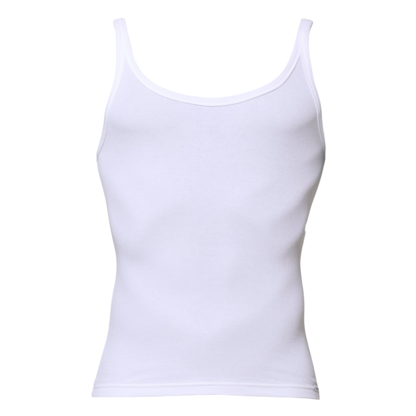 T-shirt blanc sans manches à col rond pour homme