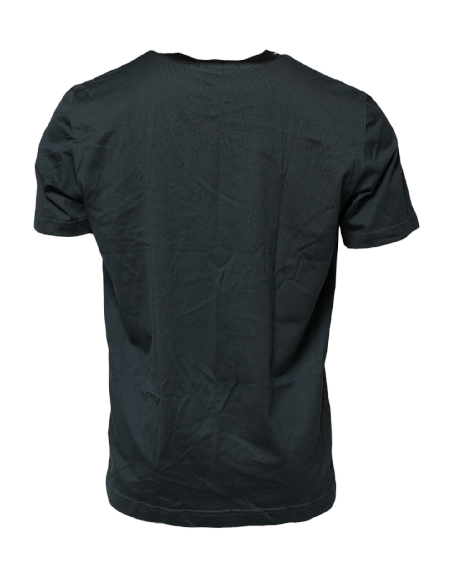 T-shirt à manches courtes en coton noir imprimé