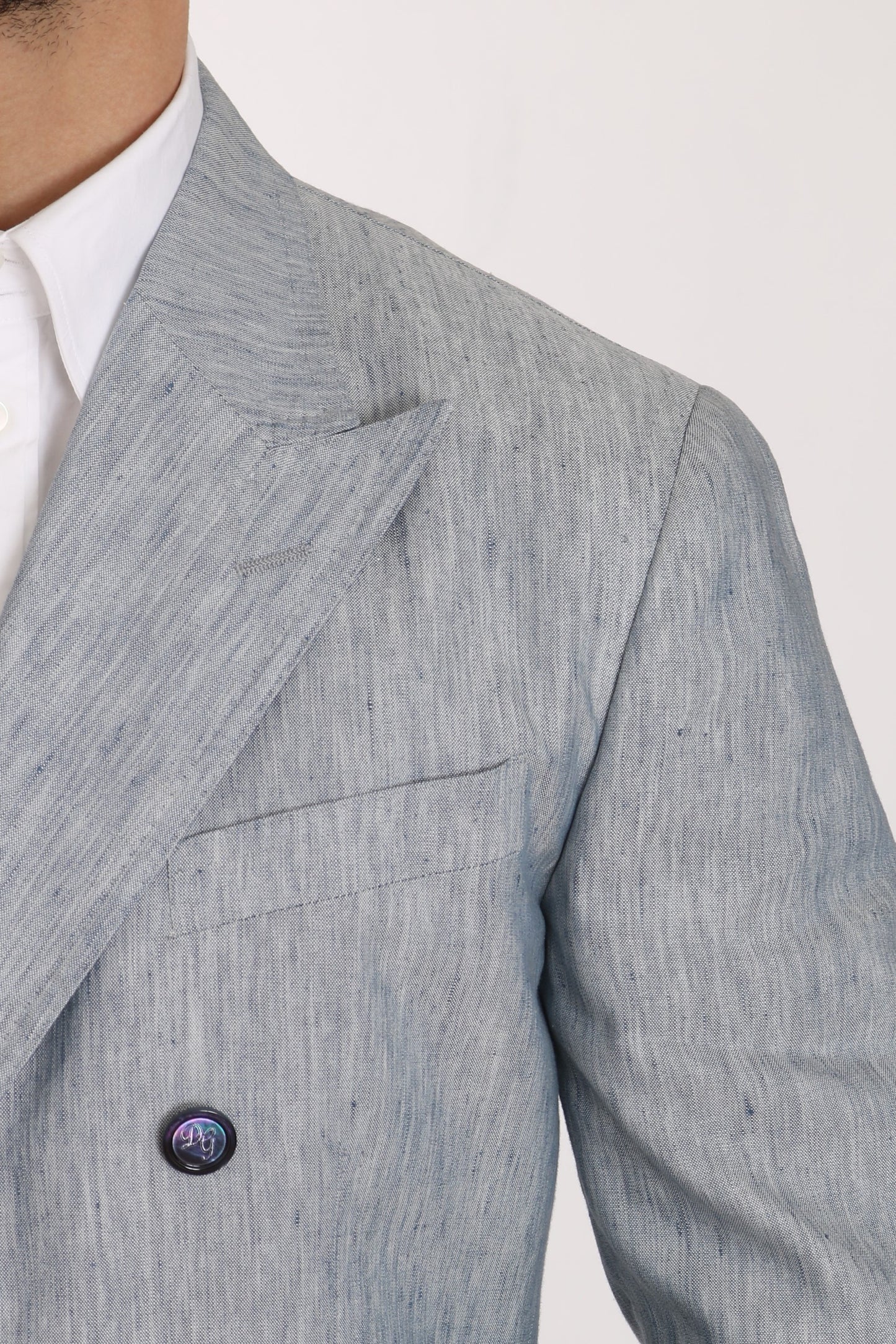Chaqueta y blazer NAPOLI de lino azul