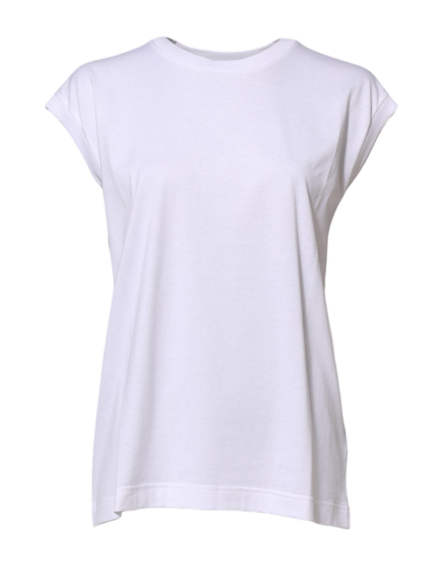 Camiseta sin mangas de algodón blanco para mujer