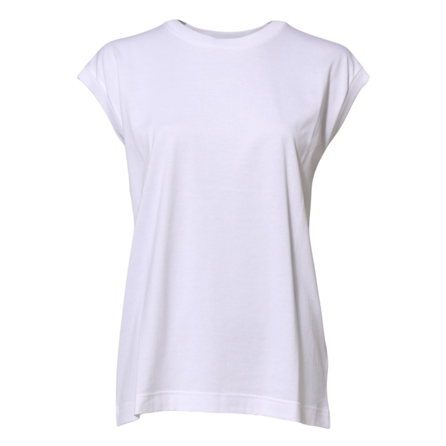 Camiseta sin mangas de algodón blanco para mujer