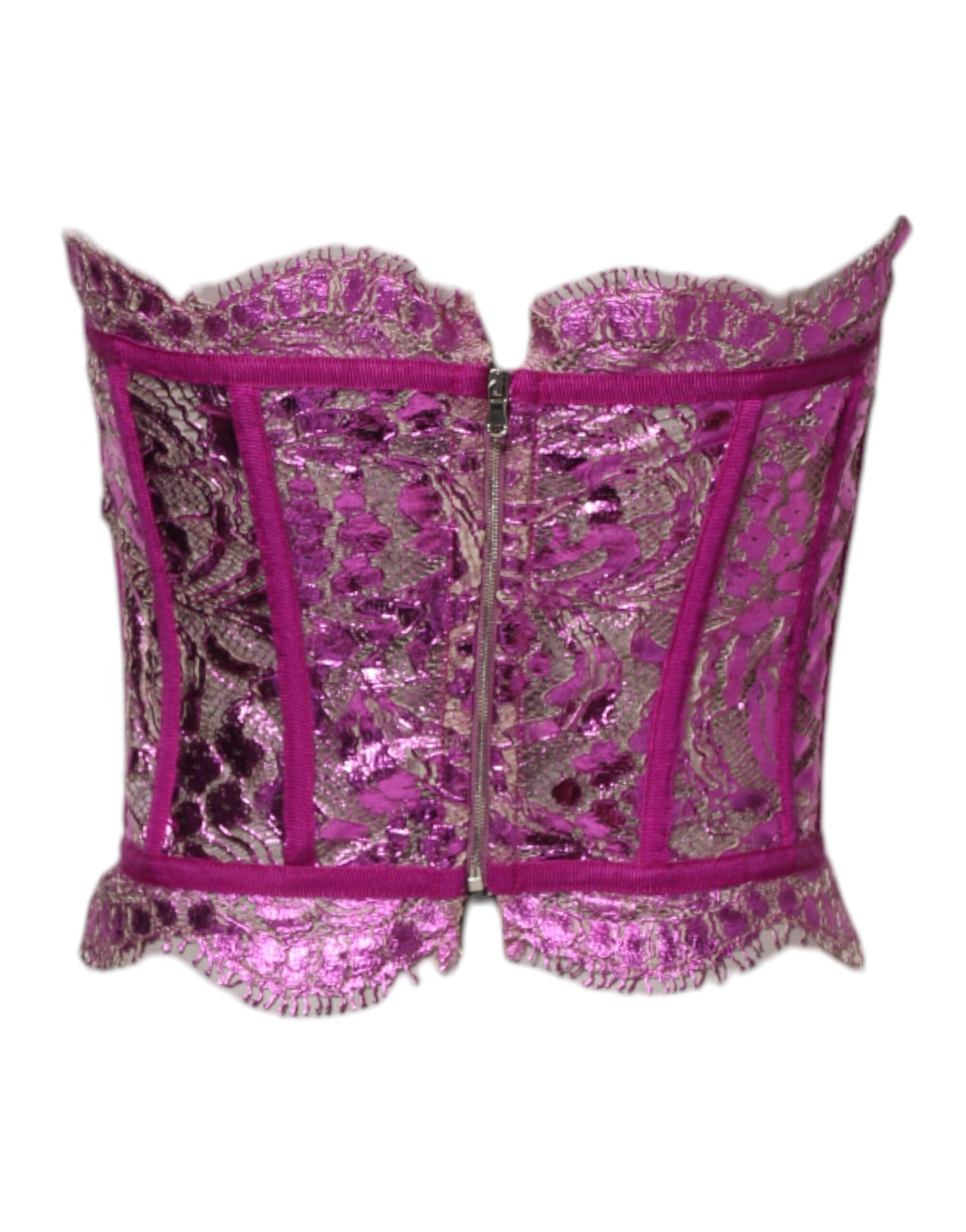 Blusa corsé sin mangas con bustier rosa