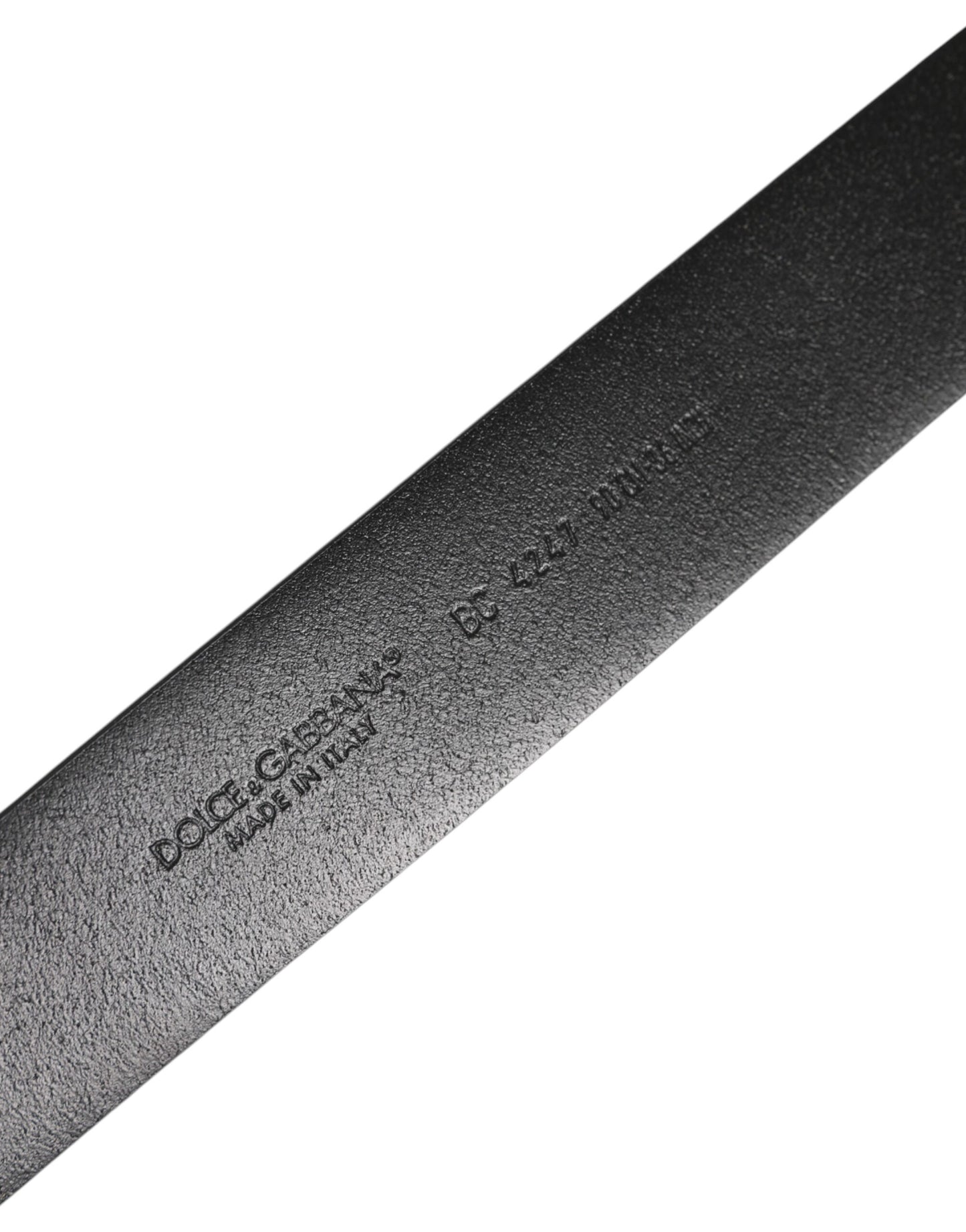 Cinturón con hebilla clásica de metal plateado con logotipo DG en azul