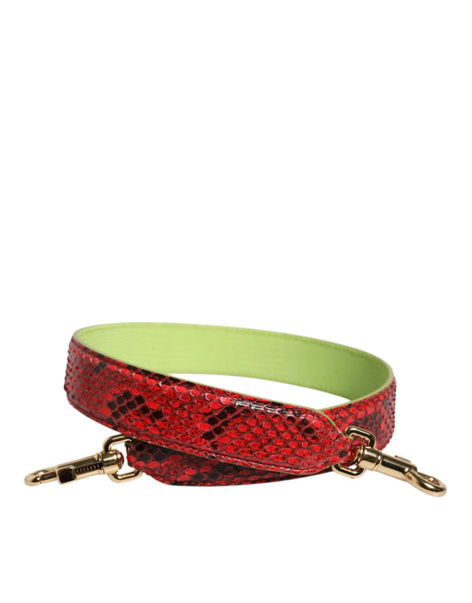 Correa de hombro para bolso de cuero exótico rojo